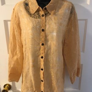 Alfred Dunner Button Down & Undershirt 20W